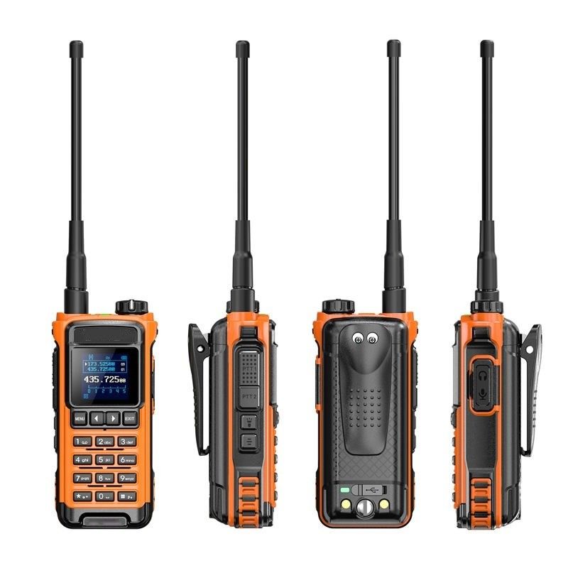 VHF 136-174 MHz Transceptor IC-U86 UHF 400-470MHz Radio Walkie Talkie Duas vias Preto