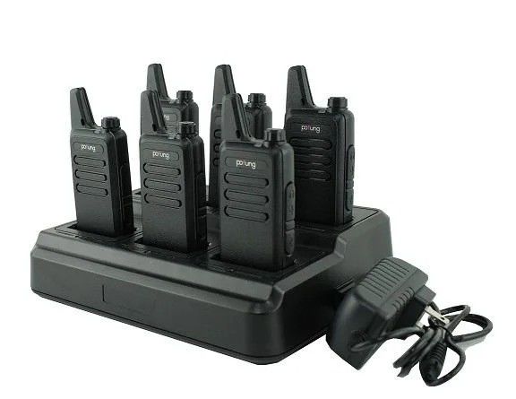 Comunicação de longa distância tornou-se fácil com 2W VHF Walkie Talkie e Six Way Charger