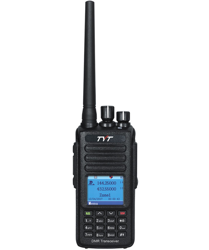 DMR Dual Band IP67 GPS à prova d'água Opcional 100000 Contatos 131mm*61mm*36mm Rádio Digital