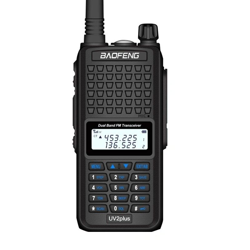130 x 58 x 35 mm Preto Baofeng Bf-UV2plus IP68 Lâmpada de lanterna LED UV Walkie Talkie Dual Band