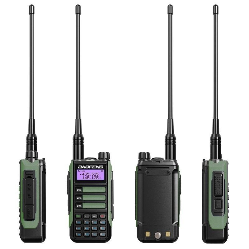 2024 BaoFeng UV-16 PRO High Power TYPE-C Walkie Talkie com cor preta e saída de 5W