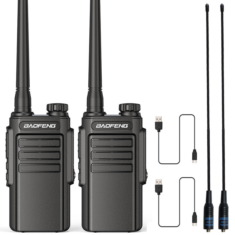 UHF 400-470MHz Walkie Talkie portátil Tipo-C Carregar Atualização BF-888S Rádio para Ar Livre