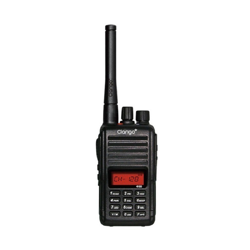 128 Canal de armazenamento VHF UHF Clarigo 468 IP54 Walkie Talkie à prova de água e poeira