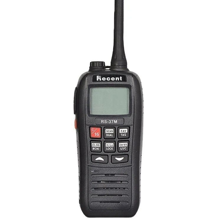 Recentes RS-37m IP67 Impermeável 5W VHF 2 Way Long Range Walkie Talkie Radio Marítimo