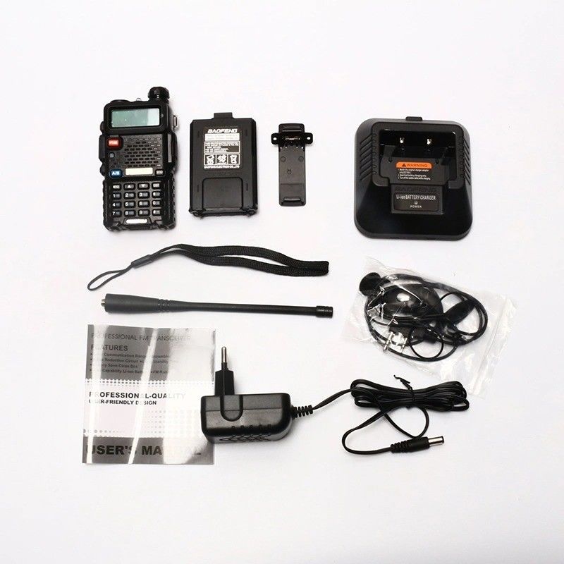 206g Baofeng UV5r Dual Frequency VHF UHF Walkie-Talkie profissional para equipas de segurança