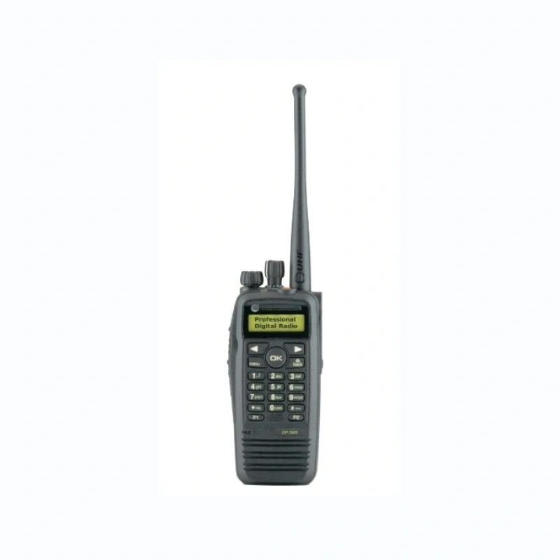 Rádio digital portátil UHF/VHF Walkie-Talkie com tensão operacional 7,4 V em preto